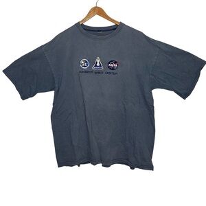 Vintage Embroidered Kennedy Space Station T-shirt